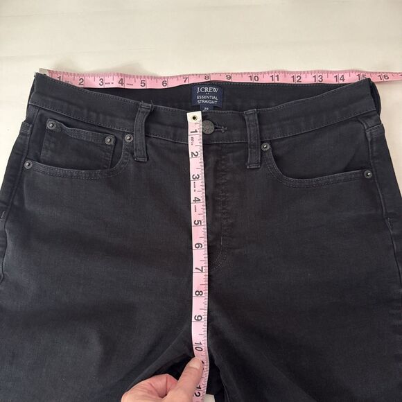 J. Crew Essential Straight Leg Black Wash Jeans Women's Size 29 - Picture 12 of 13